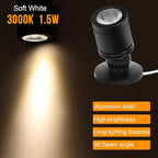 Taysing LED Spot Light Indoor Little Mini Spotlight Accent Lights for Display, Paintings, Pictures, Plants, Jewelry, Shelves, Cabinets, Posters, Showcase(SoftWhite 6 Pack Dimming&Timing)