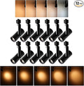 mirrea 5-Color Zoomable LED Track Lighting Heads H-Type Dimmable, 13.5W Black Ceiling Fixtures for Kitchen, Modern Accent Light, 2700-5000K Adjustable, Beam Angle 24°-60°, CRI90+, Pack of 12