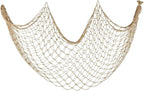 ZUEXT Caramel Decorative Fishing Net 80x40 Inch, Large Picture Fish Net, Wall Photo Hanging Fishnet for Nautical Mermaid Pirate Ocean Themed Hawaii Beach Under the Sea Party Decorations