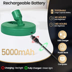 LED Spotlight, Rechargeable Battery Picture Lights, Uplighting Indoor, Spot Light with Remote, Plant Tree & Wall Art Display Dartboard Closet Spotlight-Green