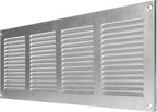 Repa Market Air Vent Cover 16x6 Inch (Outer Dimensions) Galvanized Steel Louvered Grill Cover with Mesh Screen/Wall or Ceiling Vent/HVAC Register for Indoor and Outdoor Ventilation