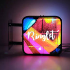 Custom Square Light Box Sign - Double Sided Illuminated Advertising Board for Shop, Bar, Cafe, Tea Salon Decor, or Billboard with Printed Logo (12" to 28")
