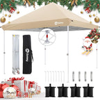 Sekey 10x10 Pop Up Canopy with One Push Setup-Easy Up Canopy with 99% UV Blocking - Instant Outdoor Sun Shade for Events, Parties, Camping- Commercial Gazebo with Weight Bags,Wind Proof&Waterproof