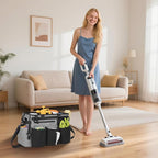 Wearable Cleaning Caddy Bag for Cleaning Supplies,Large Capacity Cleaning Organizer Grey