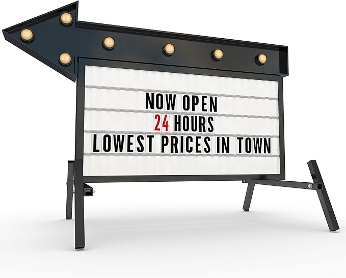 Houseables Marquee Letters, Sign Letters, Letter Sign, Plastic Letter For Signs, Outdoor Board, Letterboard, Changeable, Markee, Church, Restaurant (Red/Black, 8 Inch)