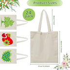 6 I 12 I 24 I 48 Pack Canvas Tote Bags,Reusable Blank Canvas for Shopping Bags,Grocery Bags,DIY Gift Bags