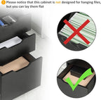 HOMCOM 3 Drawer Mobile File Cabinet, Rolling Printer Stand, Vertical Filing Cabinet, Black Wood Grain