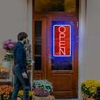Open Signs for Business Ultra Bright 16 Inch Plug In Electric Light Up Open Sign with ON/OFF Switch for Business Storefront Window Glass Door Shop Store Florists Bar Salon Cafes Pub