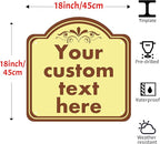 Custom Sign, Custom Indoor/Outdoor Decorative Sign，Aluminum Weatherproof Metal Sign Multiple Sizes, Customize for Office, Business, Workplace, office, Home, Delivery Signs