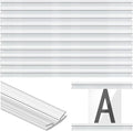Pangda 10 Pcs 60 Inch Letter Tracks for Plastic Sign Plastic Marquee Letter Board Track for 5,7 and 9 Inch Panels(Clear,1 x 60 Inches)