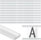 Pangda 10 Pcs 60 Inch Letter Tracks for Plastic Sign Plastic Marquee Letter Board Track for 5,7 and 9 Inch Panels(Clear,1 x 60 Inches)