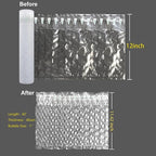 Bubble Cushioning Wrap Roll Inflatable Bottle Shipper Protector Sleeve, Air Pillows for Shipping Large Size Air Bubbles Packing Supplies for Fragile Items Recyclable Packaging Material 12"x82'