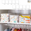 Yieach 10 Pack Clear Acrylic Shelf Divider for Closet Organization - 9.2″ Tall Closet Dividers for Wood Shelves,Cupboard,Vertical Shelf Separators in Closet for T-Shirt,Purse,Handbag,Sweater Organizer