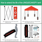10'x10' Pop Up Canopy Tent Commercial Instant Shelter with Heavy Duty Roller Bag, 4 Canopy Sand Bags, 10x10 FT Black