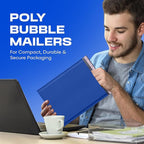 Royal Blue Small Poly Bubble Mailers 6x10 inch #0 | Self Seal Padded Envelopes | Cushioned Bubble Mailer | Usable Size 6x9 | WaterProof | Lightweight mailing Shipping Bags | 250 Pack Bulk