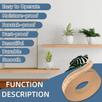 Red Oak Wood Veneer, 8 inch x 15ft Wood Edge Banding Pre-glued Flexible, Veneer Tape Banding for Cabinet Repair Furniture Restoration