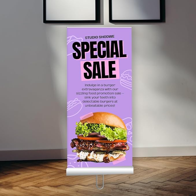 BillyPrint 2-sided Custom Retractable Banners 31.5x79in with Standard Stand, Customizable Sign for Business, Corporate Events, Advertising - Customized Prints with Travel Bag - 1 unit