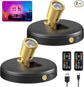 Spot Lights Indoor RGB Spotlight: Rechargeable Color Changing Wireless Uplights Indoor - Plants Tree Artwork Model Picture Display Accent Lighting for Home Decor Homeowners