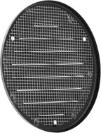 Vent Systems 4 Inch (Inner) Black Metal Soffit Vent Cover - Durable Round Air Vent Grille with Mesh Screen - Weather Resistant Ventilation Grill - Wall & Ceiling, Indoor & Outdoor Crawlspace Vent