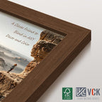 VCK 22x28 Picture Frame 5 Pack, Brown Wood Poster Frame with Exclusive Wood Grain, Wall Hanging