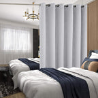 BGment Sliding Door Curtain 120 X 96 Inches, Wide Thermal Blackout Curtains Room Darkening Room Divider Window Curtain, 1 Panel, Light Grey, 96 Length X Wide 120