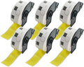 BETCKEY - 1 Inch Large Round Labels Replacement for Brother DK-1218 (0.94 in Dia), Compatible with Brother QL Label Printers [6 Rolls/6000 Labels, Yellow]