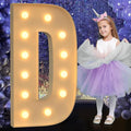 Marquee Letters 4 Feet Tall, 4FT Large Light up Letters D, Big Sign D with Warm White Light for Birthday Wedding Proposal Engagement Graduation Party Backdrop Decorations