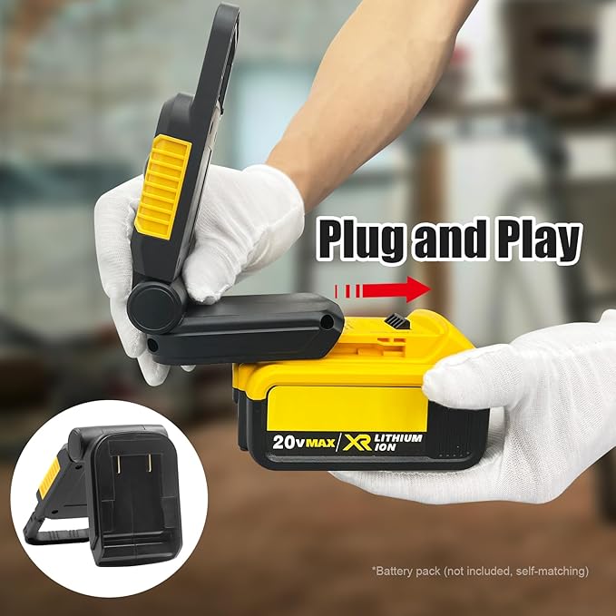 18/20V Cordless Portable Work Light - 2Pack 25W Super Bright COB LED with 3 Light Modes and Upgraded Low Voltage Protection (no Battery)