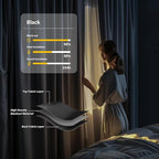 Room Divider Blackout Curtains Flexible Sliding Tracks Sets Ceiling Mounted Rod Window Curtain Privacy Separation for Bedroom Living Rooms,1 Panel Black Drape and Black Track Set-W108xH96 in