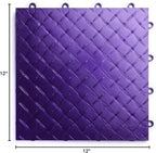 Big Floors RaceDeck Diamond Plate Design, Durable Interlocking Modular Garage Flooring Tile (Purple, 48 Pack of 12 x 12" Tiles)