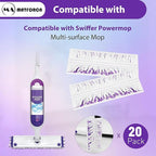 20 Pack Swiffer Power Mop Pads – Disposable Refill Wet Mop Pads for Swiffer Power Mop, Quick and Effective Cleaning for Hardwood, Tile, and Laminate Floors, Compatible with Swiffer WetJet