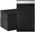 packbabol Bubble Mailers, 4x7 Inch Poly Padded Bubble Mailers Pack of 50 Bubble Envelopes Opaque Self Seal Adhesive Waterproof Bags for Shipping and Packaging(Black,4x7-50Pc)