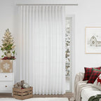 Vision Home White Pinch Pleated Semi Sheer Curtains Textured Light Filtering Window Curtains 102 inch for Living Room Bedroom Patio Rayon Blended Pinch Pleat Drapes with Hooks 1 Panel 80" Wx102 L
