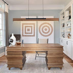 EDISLIVE 49.2 in Wood Linear LED Pendant Light Kitchen Island，Dimmable LED Island Light Adjustable Height 3000K for Dining Room - Black Walnut