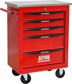 5 Drawer Rolling Tool Chest with Locker, 22.2" D Metal Movable Lockable Tool Cart Box Multi-Functional Hardware Storage Cabinet Box for Warehouse Basement Home Pantry Garage