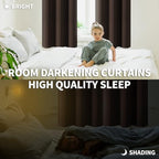 BGment Blackout Curtains for Bedroom - Grommet Thermal Insulated Room Darkening Curtains for Living Room, Set of 2 Panels (52 x 72 Inch, Brown)