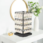 EsLuker.ly Rotating Earring Display Holder Stand for Vendors Events Selling, Large Capacity 64 Hooks Jewelry Rack with Wooden Base for Earring Card Sales, Enhances Retail Visibility