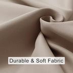 JIUZHEN Blackout Curtains for Bedroom - Thermal Insulated Room Darkening Noise Reducing, 70 x 96 Inch Length Curtains for Living Room, Set of 2 Panels with Tiebacks, Camel