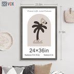 VCK 24x36 Poster Frame 5 Pack, Gray Solid Wood Picture Frame, Exclusive Wood Grain, Wall Mounting Hanging