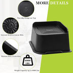Bed Risers 1 inch, 2 inch, 3 inch, 4 inch, 6 inch, 8 inch Heavy Duty, Oversized Furniture Riser for Couch Sofa Table Chair Leg Frame Dorm, Support up to 6000 Lbs (Black 6 Pack, 3 inch)