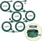 Oviitech 25FT Outdoor Extension Cord,5 Evenly-Spaced Outlet Plugs,Green Outdoor Power Strip,Multiple Outlets with Weatherproof Extension Cord.