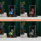 IFOLAINA LED Light Base Multicolor Round Display Stand for Crystal Art Lighted Base for 3D Glass Led Display Base Pedestal Plate Décor