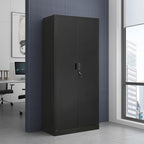 Metal Storage Cabinet, 72 Inch Tall Metal Storage Cabinet with Doors and Shelves, Pantry Cabinets for Kitchen Storage, Garage Cabinet for Living, Dining Room, Assemble Required.