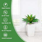 Artificial Agave Plants,Large UV Resistant Fake Agave Planters for Indoor and Outdoor Decorating Plantas Artificiales Decorativas Grandes(2Pack, 28")