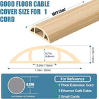 Floor Cord Covers for Wires 10FT Cable Hider Wire Cover Self Adhesive Cord Hider Floor for Offices, Homes, Workshops, Warehouses Cable Cavity 0.39" W x 0.27" H