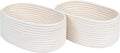 CubesLand Cube Shelf Closet Storage Baskets Bins,Woven Basket for Organizing/Storage,Long-lasting &Skin-friendly Toy Storage Basket Bin,Stylish Room Decor Basket,Off White Cotton Rope Basket 2 Packs