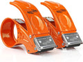 BOMEI PACK Metal Packing Tape Dispenser, 2inch Heavy Duty Handheld Heavy Tape Dispenser, 2Pcs, Orange