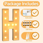 Marquee Letters 4 Feet Tall Large Light Up Letters H Happy Birthday Decorations Marry Me Engagement Party Decor Yellow Light Birthday Decorations Balloon Arch Kit Foam Sign H
