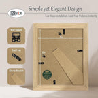 VCK 8x10 Oak Wood Frame for Picture, Natural Solid Wood Photo Frames 5 Pack, Wall Gallery Frame