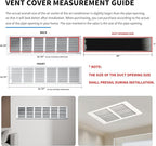 30x14 Return Air Grille(Duct Opening Size),Air Return Vent Cover,Flat Vent Cover,Rejillas De Aire Acondicionado Para Casa,Return Air Grilles,Outer Dimensions:31.75"Wx15.75"H(30"W x 14"H, Duct Opening)